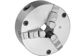 Uchwyt tokarski 200 mm samocentrujący | żeliwny | 3 - szczękowy | DIN 6350 | nawiercany - ZE-6353-201