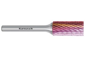 Pilnik obrotowy walcowy ZYA HP-1 z węglika | z powłoką CANDY-TEC | frez do nadstopów i stali nierdzewnych | 6 x 13 mm | chwyt 3 mm - KARNASCH 115007060