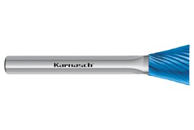 Pilnik obrotowy odwrócony stożek WKN HP-2 | z powłoką BLUE-TEC | frez do metalu 10 x 10 mm | chwyt 6 mm - KARNASCH 115099020