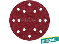 Krążki ścierne samoprzyczepne do szlifierek mimośrodowych, granulacja: 40, średnica: 150 mm - 5 sztuk - WOLFCRAFT WF1840000