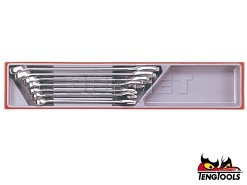 Zestaw kluczy płasko-oczkowych, 7 szt. - TENGTOOLS (6891-0108)