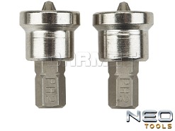 Końcówki wkrętakowe krzyżowe Phillips do płyt kartonowo-gipsowych, PH2 x 25MM - 2 sztuki - NEO TOOLS (06-040)