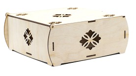 Pudełko drewniane na prezent - ażurowe - 20x20x9cm