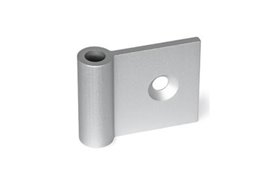 Skrzydło zawiasu aluminiowe 250 x 50 mm | wewnętrzne płaskie, otwory stożkowe - GANTER GN 2291-50-250-IF-C-EL