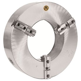 Uchwyt tokarski samocentrujący spiralny z dużym przelotem do rur, żeliwny, 3 - szczękowy: 500 MM (DIN 6350) - BISON BIAL (3295-500)