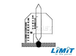 Przymiar spawalniczy do spoin | 0-10 mm | długość 45 mm - Limit 97541007