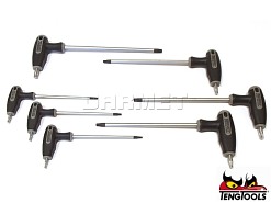 Zestaw kluczy TX z poprzeczną rękojeścią, 7 szt. - TENGTOOLS (6892-0107)