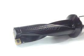 Wiertło składane 42 mm 3D na płytki wieloostrzowe SOLT 13 | chwyt walcowy 40 mm | chłodzenie wewnętrzne - PAFANA (SD-42-3D-W40-SOLT13)