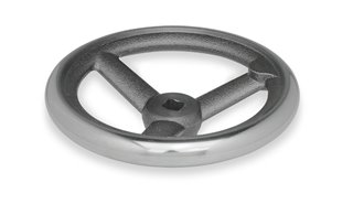 Koło ręczne wieloramienne żeliwne DIN950-GG-500-V27-A | bez rękojeści | z otworem kwadratowym - ELESA+GANTER