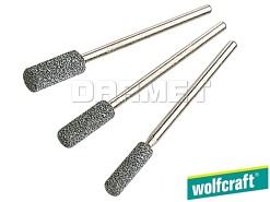Ceramiczne kamienie szlifierskie do ostrzenia łańcuchów do pił łańcuchowych, średnice: 4 mm, 4,8 mm, 5,5 mm - WOLFCRAFT WF2175000