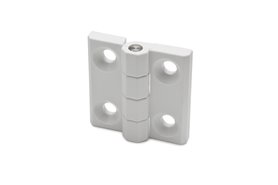Zawias CLEAN 30 x 30 mm | otwory pod śruby stożkowe M4 | biały - ELESA+GANTER CFM.30-SH-4-CLEAN
