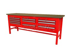 STÓŁ WARSZTATOWY Z SZAFKAMI - 2070x600 mm - FAST SERVICE (P-3-092-01)