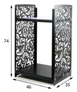 Stojak na drewno kominkowe | 46 x 35 x 74  cm | blacha 2,5 mm - DARMET