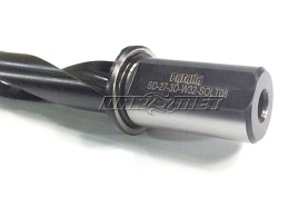 Wiertło składane 27 mm 3xD na płytki wieloostrzowe SOLT | chwyt walcowy 32 mm | chłodzenie wewnętrzne - PAFANA (SD-27-3D-W32-SOLT08)