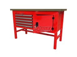 STÓŁ WARSZTATOWY Z SZAFKAMI - 1400x600 mm - FAST SERVICE (P-3-044-01)
