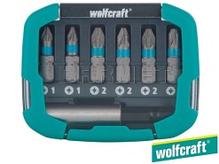 Zestaw końcówek krzyżowych Pozidriv, długość: 25 mm, rozmiary: PZ1, PZ2, PZ3 - 7 częściowy - WOLFCRAFT WF2977000)