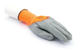 Rękawice robocze pomarańczowe z lateksem, 492F, rozmiar 9 - Consorte