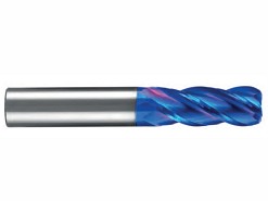 Frez 4-ostrzowy 4 mm | uniwersalny do 65 HRC | z promieniem naroża | pełnowęglikowy VHM - FENES 0640-234-070-041