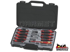 Zestaw wkrętaków płaskich oraz krzyżowych Phillips i Pozidriv, MD910N - 10 szt. - TENGTOOLS (18588-0101)