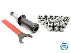 Oprawka zaciskowa do tulejek ER32 x 18 szt. - ISO40 - 130MM - komplet - ZM KOLNO (Typ 7616 KPL)