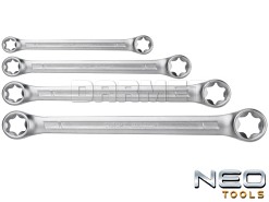 Zestaw kluczy oczkowych Torx - 4 sztuki - NEO TOOLS (09-980)