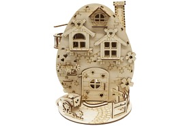 Ozdoba wielkanocna | drewniany domek na jajka