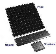Podłoga Fortelock Industry 2010 - wzór diament (Diamond Black)