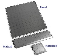 Podłoga Fortelock Industry 2040 - wzór monety (Coins Graphite)