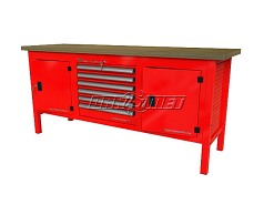 STÓŁ WARSZTATOWY Z SZAFKAMI - 1920x600 mm - FAST SERVICE (P-3-173-01)