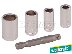 Zestaw kluczy nasadowych do wkrętarek, trzpień: 6 mm (1.4") - WOLFCRAFT WF2413000