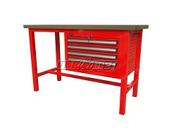 STÓŁ WARSZTATOWY Z 1 SZAFKĄ (3 szuflady) - 1400 mm - FAST SERVICE (P-3-022-01)