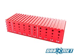 Stojak na wiertła 1 - 4,9 mm | 40 otworów | kolor czerwony (2023)