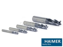 Zestaw frezów pełnowęglikowych | 6 mm | 8 mm | 10 mm | 12 mm | 16 mm | 4-ostrzowy Z4 - HAIMER (F2004NNH.AK)