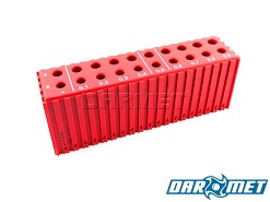 Stojak na wiertła 8 - 9,9 mm | 20 otworów | kolor czerwony (2025)