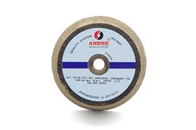 Kamień szlifierski | ściernica garnkowa stożkowa z wkładką gwintową typ 1112 - 125 x 50 x M14 | 95A 16Q - ANDRE 130128