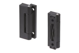Zawias do drzwi blaszanych 75 x 18,5 x 30 mm | wsuwany sworzeń, śruby M5 stożkowe | czarny - ELESA+GANTER CFBS.75-19 SH-5