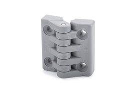 Zawias 96,5 x 97,5 mm, z otworami pod śruby z łbem stożkowym, otwory 10,5 mm, kolor szary RAL 7040 | ELESA+GANTER CFA.97 SH-10-C33