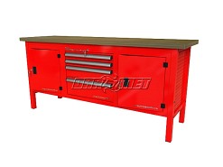 STÓŁ WARSZTATOWY Z SZAFKAMI - 1920x600 mm - FAST SERVICE (P-3-176-01)