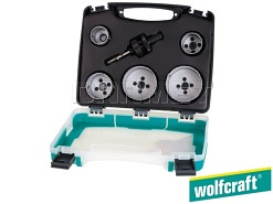 Zestaw otwornic bimetalowych o średnicach: 40, 54, 65, 68, 74, 86 mm - WOLFCRAFT WF5423000