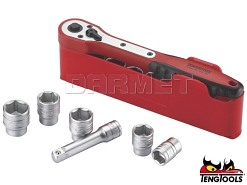 Zestaw kuczy nasadowych z chwytem kwadratowym 1/4", M1413N1 - 13 szt. - TENGTOOLS (18611-0102)