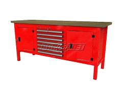 STÓŁ WARSZTATOWY Z SZAFKAMI - 1920x600 mm - FAST SERVICE (P-3-174-01)