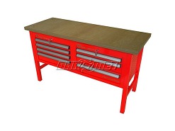 STÓŁ WARSZTATOWY Z SZAFKAMI - 1570x600 mm - FAST SERVICE (P-3-032-01)