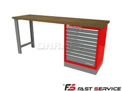 Mocny metalowy stół warsztatowy 209x60cm - FAST SERVICE (T-11-01)
