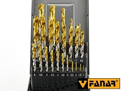 Zestaw wierteł do metalu | HSS-E INOX TiN | CZW-24 | 24 szt. - FANAR (Z2-024315-0000)