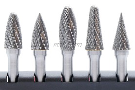 Zestaw pilników obrotowych 10 szt. | frezy do metalu VHM | trzpień 6 mm | Standard Line - PO-DZ-KIT10-10MM