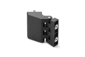 Zawias z technopolimeru do wąskich ram 30,5 x 26,5 mm | trzpienie M3 + wtopki M3 | czarny - ELESA+GANTER CFD.30 p-M3x13-B-M3