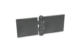 Zawias stalowy do spawania 60 x 50 mm | grubość 5 mm | bez otworów | bez powłoki - ELESA+GANTER GN 1366-ST-60-50-A-BL