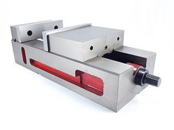 Imadło maszynowe stałe 160 mm z dociskiem szczęki | poziomo - pionowe - FPQ 160/140