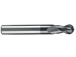 Frez 2-ostrzowy 5 mm | z czołem kulistym | uniwersalny do 45 HRC | pełnowęglikowy VHM - Fenes 0640-232-140-050