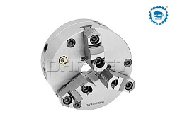 Uchwyt tokarski samocentrujący spiralny, stalowy, 3 - szczękowy: 125 MM (DIN 6350), mocowanie od czoła, premium - BISON BIAL (3575-125-P)